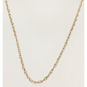 10KT Yellow Gold GTR Delicate Thin Chain Necklace 17.5" 0.78g Estate Vintage